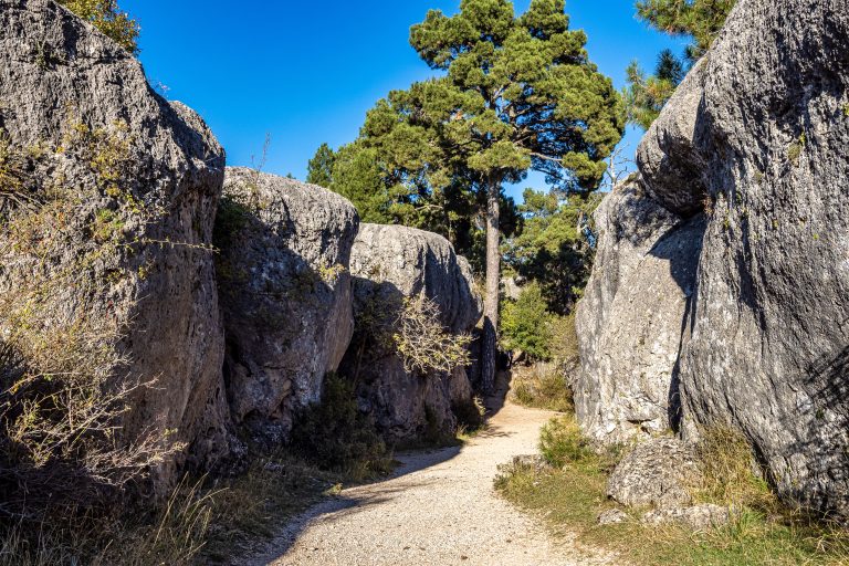 unique-rock-formations-in-la-ciudad-encantada-or-enchanted-city-near-cuenca-spain-castilla-la-mancha
