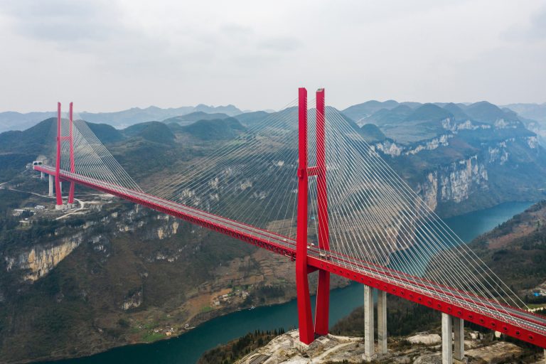 the-aerial-view-of-yachihe-bridge-steel-truss-and-cable-stayed-bridge-in-guizhou-china